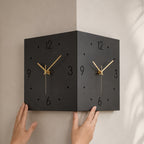 Geometric Corner Wall Clock