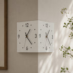 Geometric Corner Wall Clock